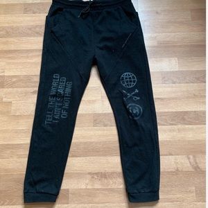 European brand joggers athletic sweatpants boys black